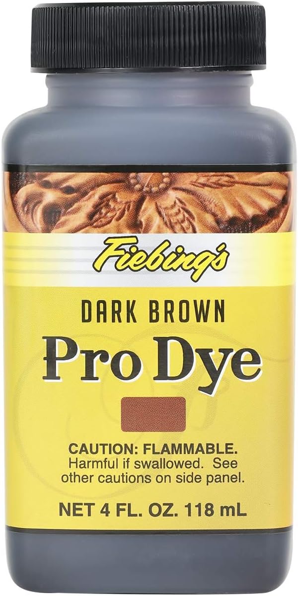Fiebing's Pro Dye Leather Dye (4 Fl Oz) - Alcohol-Based, Penetrating, Permanent Dye for Shoes, Belts, Furniture - Vivid Color, Superior Color Fastness
