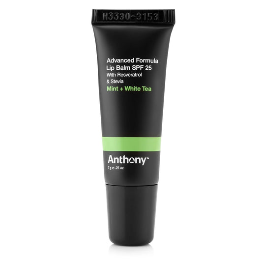 Anthony 25 SPF Lip Balm with Sunscreen for Lips â Contains Green Tea Extract, Shea Butter & Vitamin E â Moisturizing Repair Care Treatment for Chapped & Dry Lips â Mint & White Tea Flavor