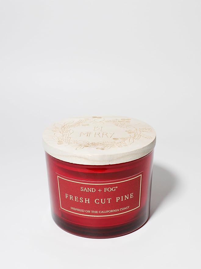 Sand + Fog Scented Candle - Fresh Cut Pine â Additional Scents and Sizes â 100% Cotton Lead-Free Wick - Luxury Air Freshening Jar Candles - Perfect Home Decor â 12oz â¦