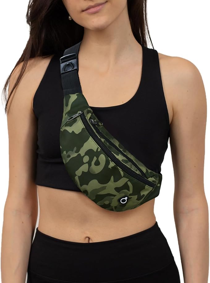 Fanny Packs for Men and Women, Waterproof Sports Waist Pack Bag for Travel Hiking Running Hands-free