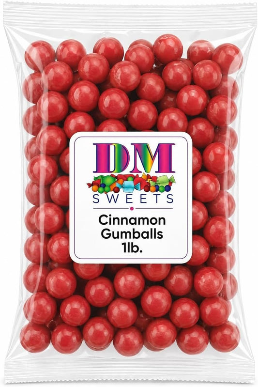 Hot Spicy Sweet Cinnamon Gumballs - 1 lb of Fresh Declious Bright Red Candy Gum Balls