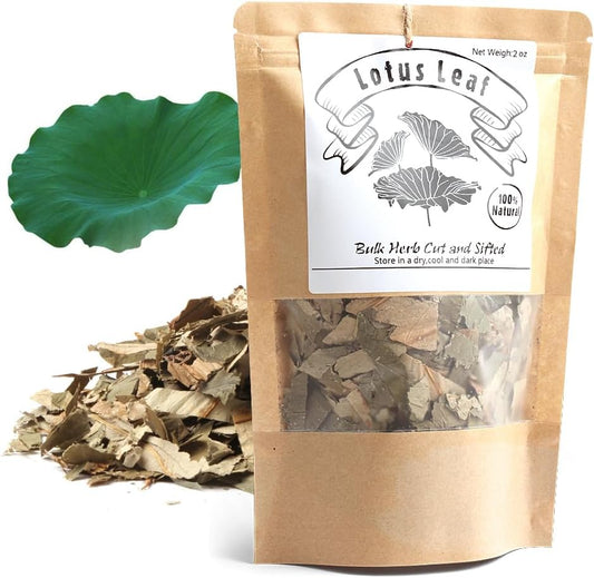 EidolonGreen [China Medicinal Herb] Lotus Leaf Tea,Dried Lotus Leaf,Chinese Herba,Decaffeinated Loose Leaf Tea （Heye/荷葉/연잎）Natural Dried Loose Leaves (2 Ounce (Pack of 1))