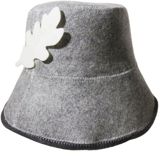 Water Absorption Sauna Hat Soft Portable Fisherman's Felt Sauna Hat Insulate Felt Sauna Hat Sauna(Gray)