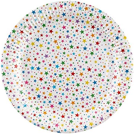 Neviti 678245 Carnival-Plates-Stars Multicolour, Multi-Colour