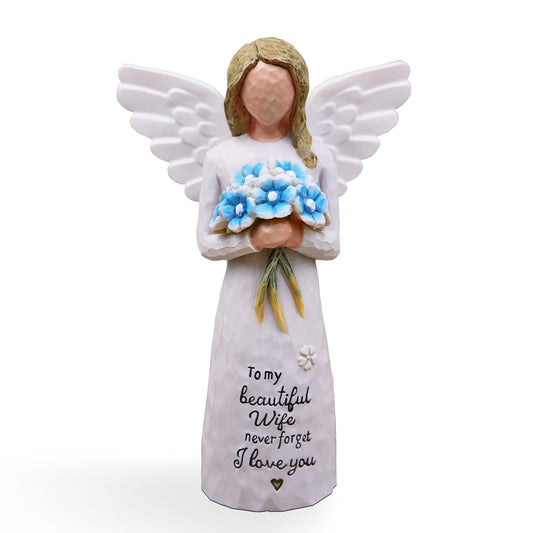 AUMELO Wife Gifts from Husband-Birthday Gifts for Wife, Woman Gifts, Wedding Gift,Gifts for My Wife for Wife,Best Wife Presents-Handmade Resin Figurines (Blue)