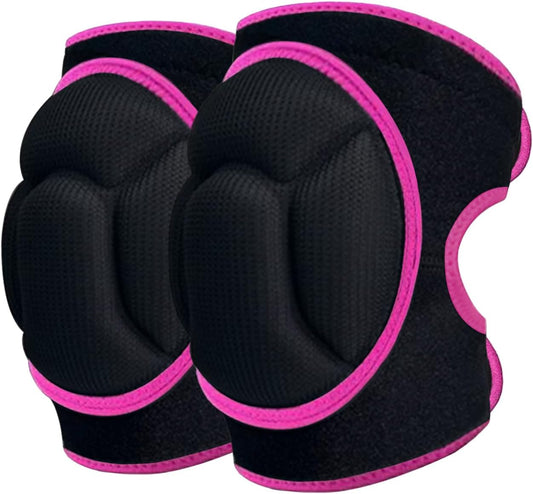 Knee Pads, Thick Sponge Anti-slip, Collision Avoidance Knee Pads, for Running, Mountaineering, House Working,Gardening Maintain (Pink, Large)