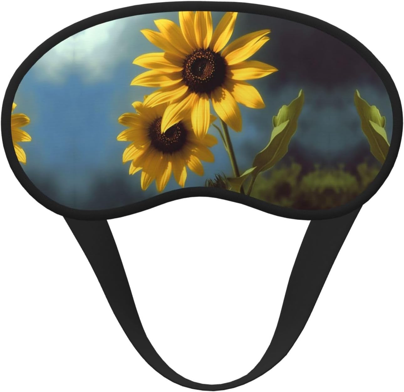 Sunflower Eye Mask for Sleeping Soft Satin Sleep Shade Cover Blindfold with Elastic Strap Travel Nap Blackout Eye Shade Cover for Women Men