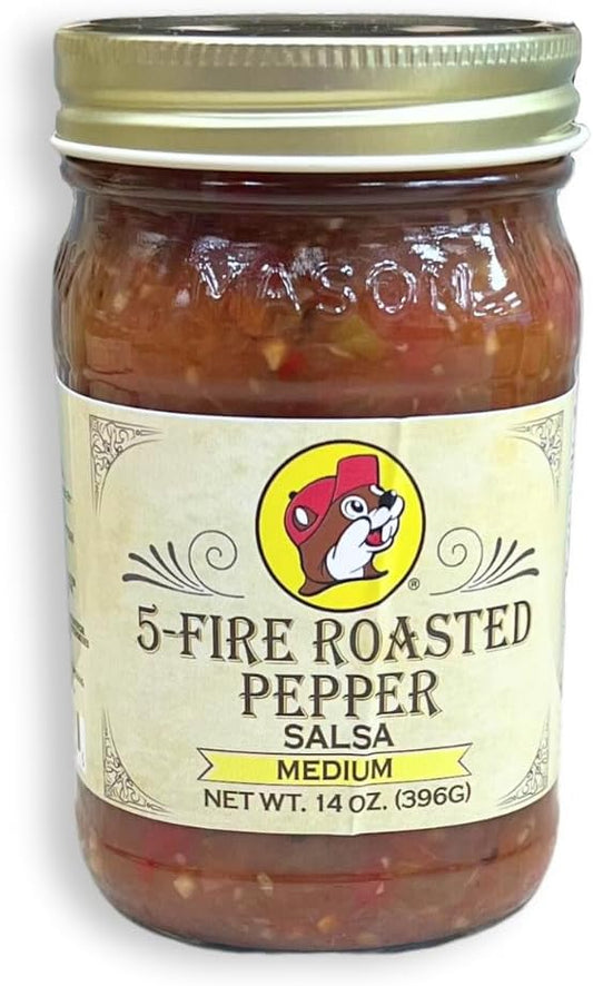 Buc-ee's Signature Texas Salsa - Spicy Southwestern Flavor Delight (5-Fire Roasted Pepper)