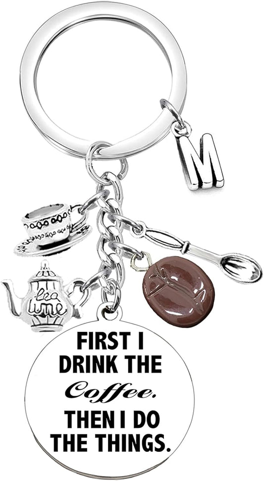 Coffee Keychain Barista Lovers Gift Ideas Coffee Themed Gifts for Birthday Christmas Gifts for Women Men Gift for Coworker Boss Friends Caffeine Cup Jewelry