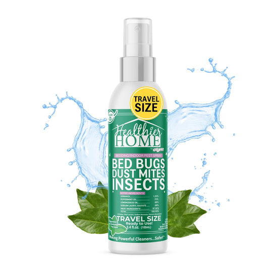Chomp! Travel Size Bed Bug & Insect Repellent, Natural, TSA Approved Indoor Pest Control Spray for Travel & Home, Plant-Based Dust Mite, Ant, Spider, Fly Killer, Peppermint Scent, 3.4 Fl Oz