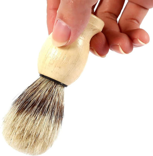 Men Shaving Brush with Hard Wood Handle Shaving Tools for Home Travel Beard Removal