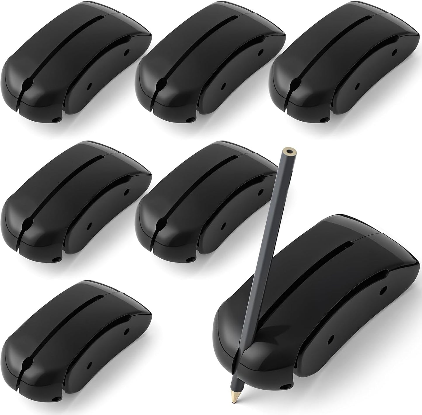 6 Pcs Pen Grips for Adults with Arthritis Pen Grips for Arthritis Black Assistive Writing Drawing Device Ergonomic Writing Aids Holders Corrective Finger Tool for Essential Tremors Weak Hand