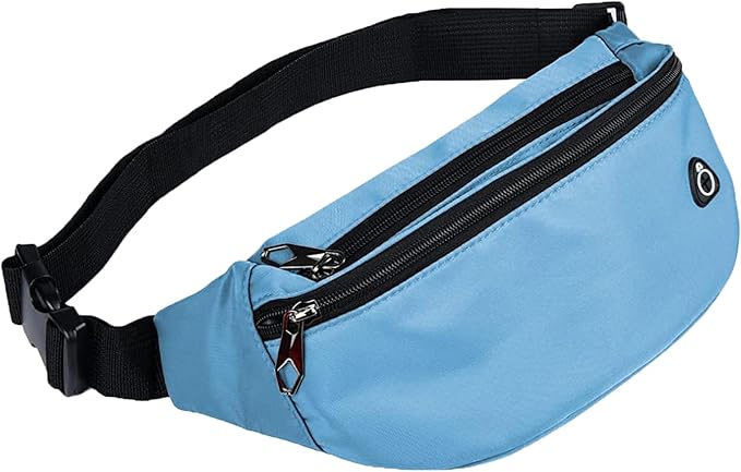 Fanny Packs for Men and Women, Waterproof Sports Waist Pack Bag for Travel Hiking Running Hands-free