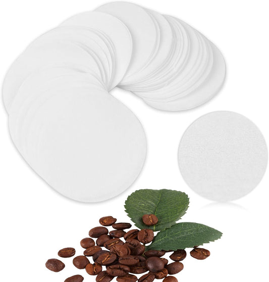 CEYAZYE 200 PCS Round Coffee Filter Paper, 56 mm Disposable Coffee Filters, Moka Coffee Pot Filter for Espresso Machine Portafilter Moka Pot, Quality Material Paper Fiber Heat Resistance