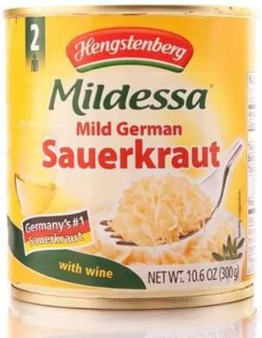HENGSTENBERG Wine Sauerkraut Mildessa In Tin, 10.6 OZ