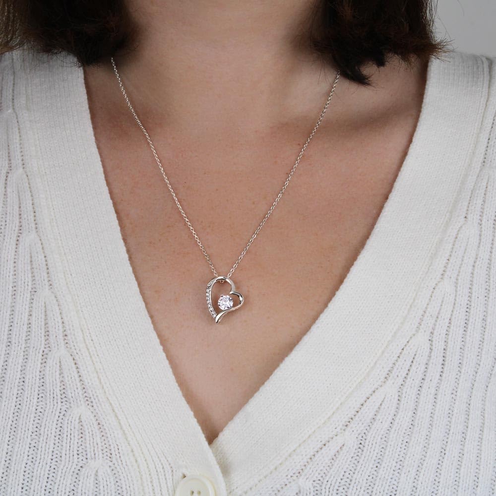 Momavo Jewelry To My Wife - the best thing that ever happened to me ,Forever Love Necklace , Gift For Wife, Gift for her ,Gifts For Wife Romantic, Christmas Birthday Gift, Valentine Gift (Standard Box, 14k White Gold Finish)
