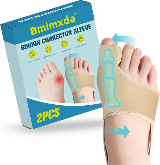 Bunion Corrector Sleeve for Women & Men - Big Toe Spacers with Foot Bunion Pads,Hallux Valgus Support & Discomfort Relief - Flexible Breathable Bunions Sleeve Socks for Day and Night Use (M)