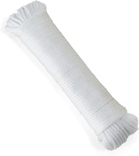 MERIANE 1/8inch 100FT Nylon Rope â Multipurpose Heavy Duty â Abrasion & UV Resistant â Ideal Use for Camping, Clothesline, Marine Rope, Flag Line - Shock Absorption Rope for Indoor Outdoor