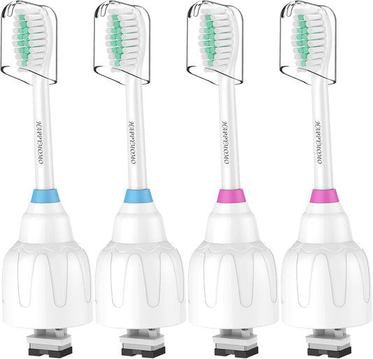 Replacement Toothbrush Heads for Philips Sonicare E-Series/Essence/Xtreme/Elite and Other Screw-on Models, 4 Pack, Dupont Bristles for Effective Cleaning