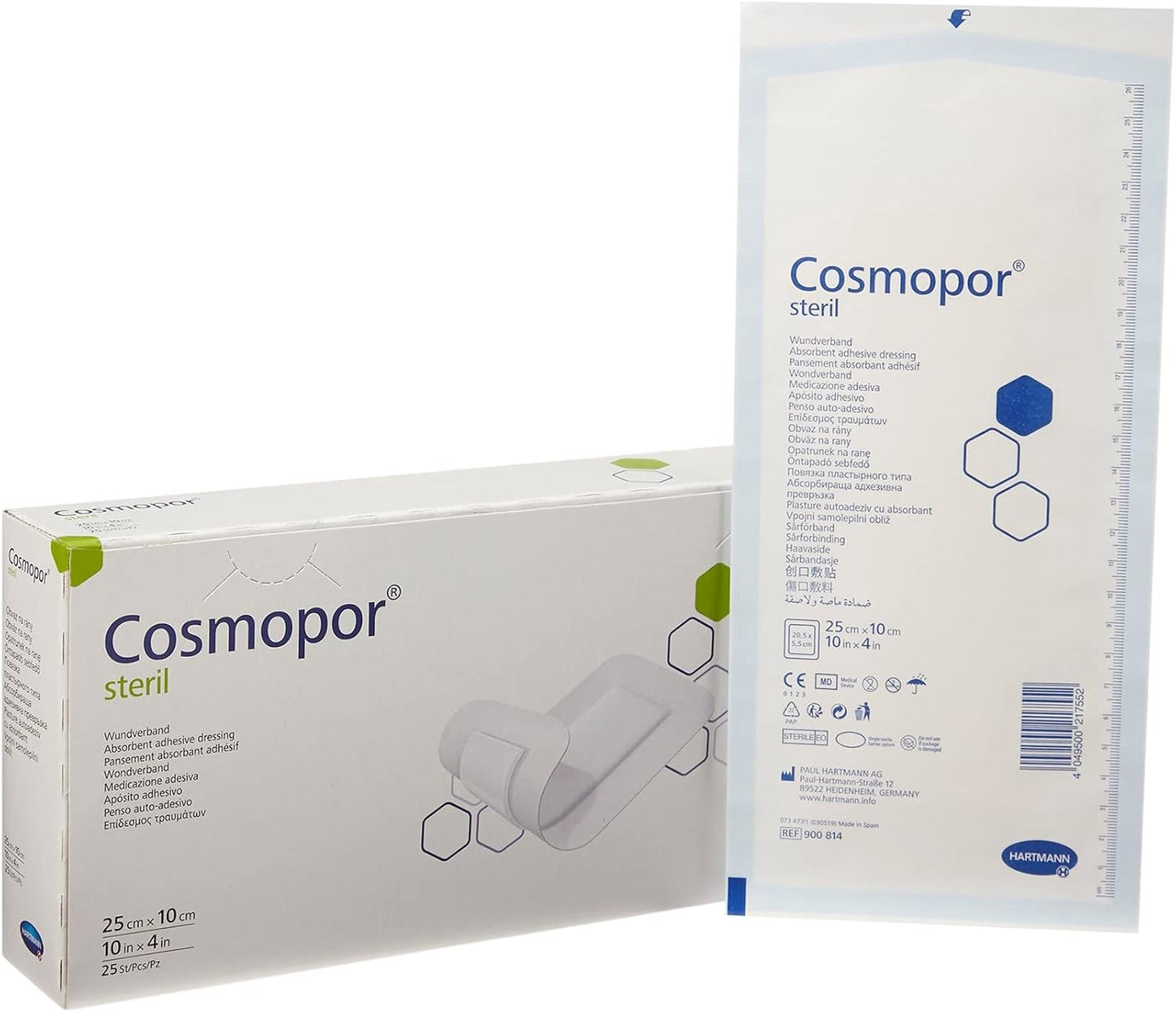 Cosmopor Steril Sterile Island Dressing Rectangle 4 X 10 Inch 900814 25 per Box
