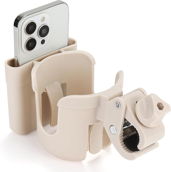 Accmor 2-in-1 Walker Cup Holder with Phone Holder, Wheelchair Cup Holder, Rollator Cup Holder, Cup Phone Holder for Walker, Wheelchair, Rollator, Mobility Scooter