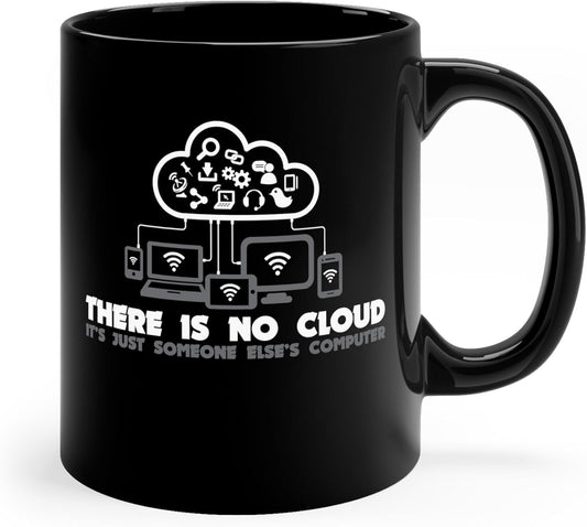 Teegarb Letter Blanket Funny Coffee Mug 11 Oz (There Is No Cloud It's Just Someone Else's Computer)