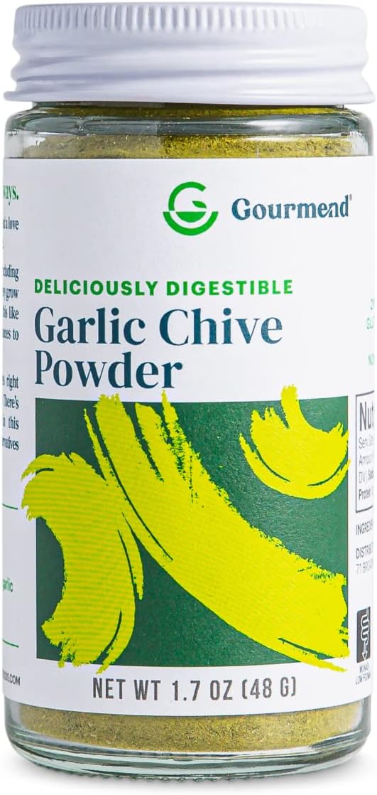 Gourmend Foods Organic Garlic Chive Powder – Certified Low FODMAP, Filler Free, Gluten Free, 100% Natural, No Corn Starch, Maltodextrin, "Flavors" or Other Fillers