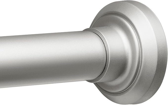 ENJOYBASICS Shower Curtain Rod 30 to 52 Inches, Stainless Steel Adjustable Spring Tension Rods No Drill for Bathroom, Closet, Window, Room Divider, Never Rust, Non Slip, Nickel