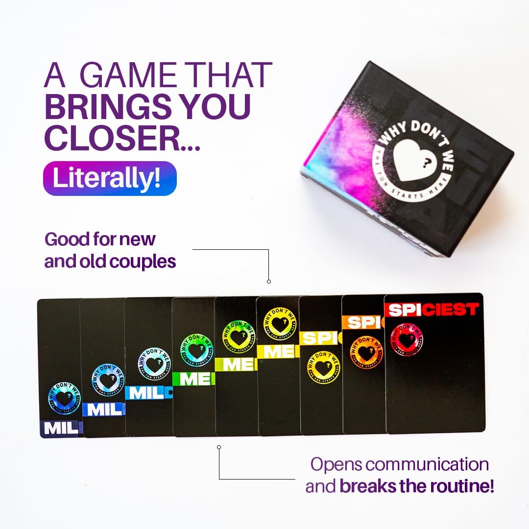Why Don't We - Spice IT UP - Super Fun Couples Games for Date Nights: 150 Cards with Conversations, Spicy Dares & More - Best Date Night Games for Couples - Romantic Adult Couple Game