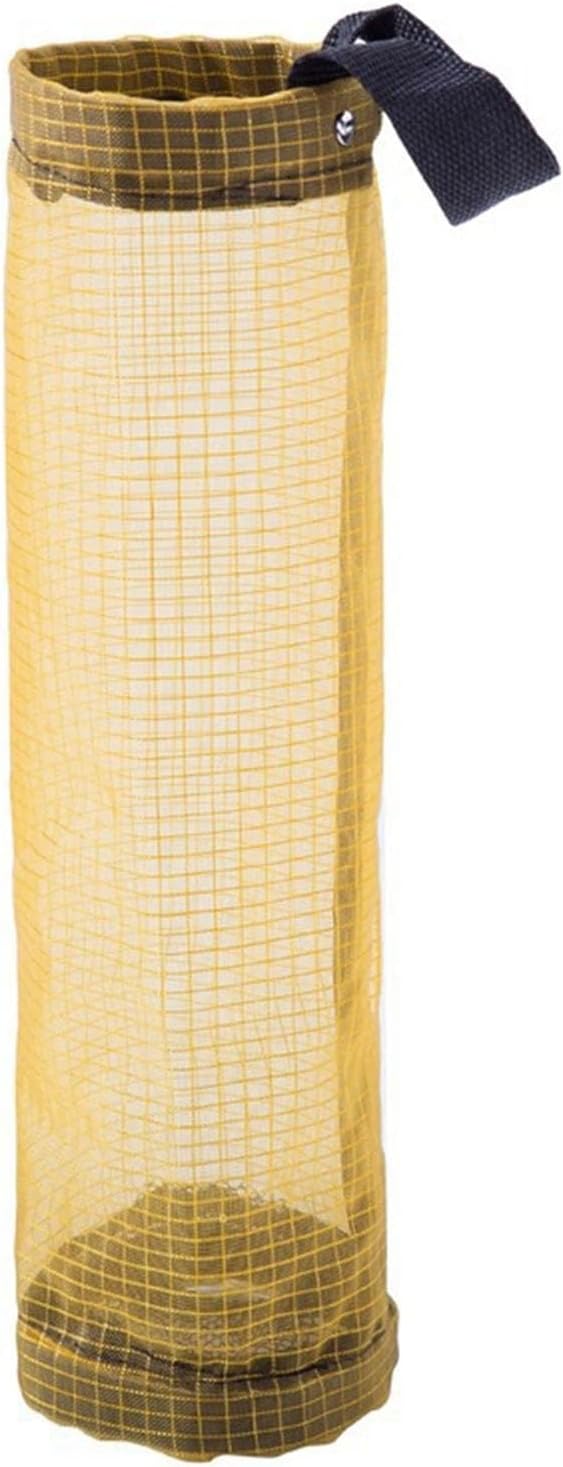 Tyenaza Plastic Bag Holder, Grocery Bag Organizer Dispenser Wall Mounted Space Saving Reusable Plastic Bag Holder Dispenser Organizer Trash Bags for Home Kitchen (Yellow)