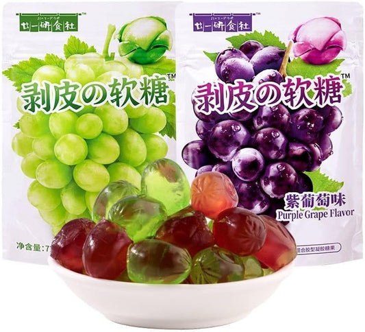 Grape Flavor Peelable Soft Candy 2.5 Ounce/bag, Mango Peel Fudge, Assorted Candy,50% Juice Content Toffee,Healthy Desserts, Juice Gummies, Fruit Flavor Candy,Leisure Snacks (Mango flavor,1bag)