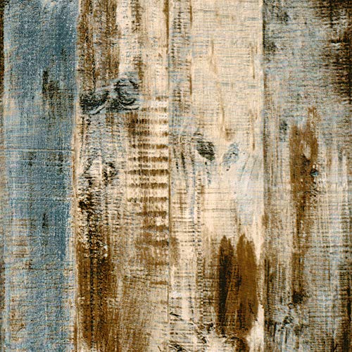 MulYeeh 17.7'' x 118'' Peel and Stick Wallpaper Wood Plank Faux Wood Wallpaper Removable Self-Adhesive Vintage Wall Covering Prepasted Decorative