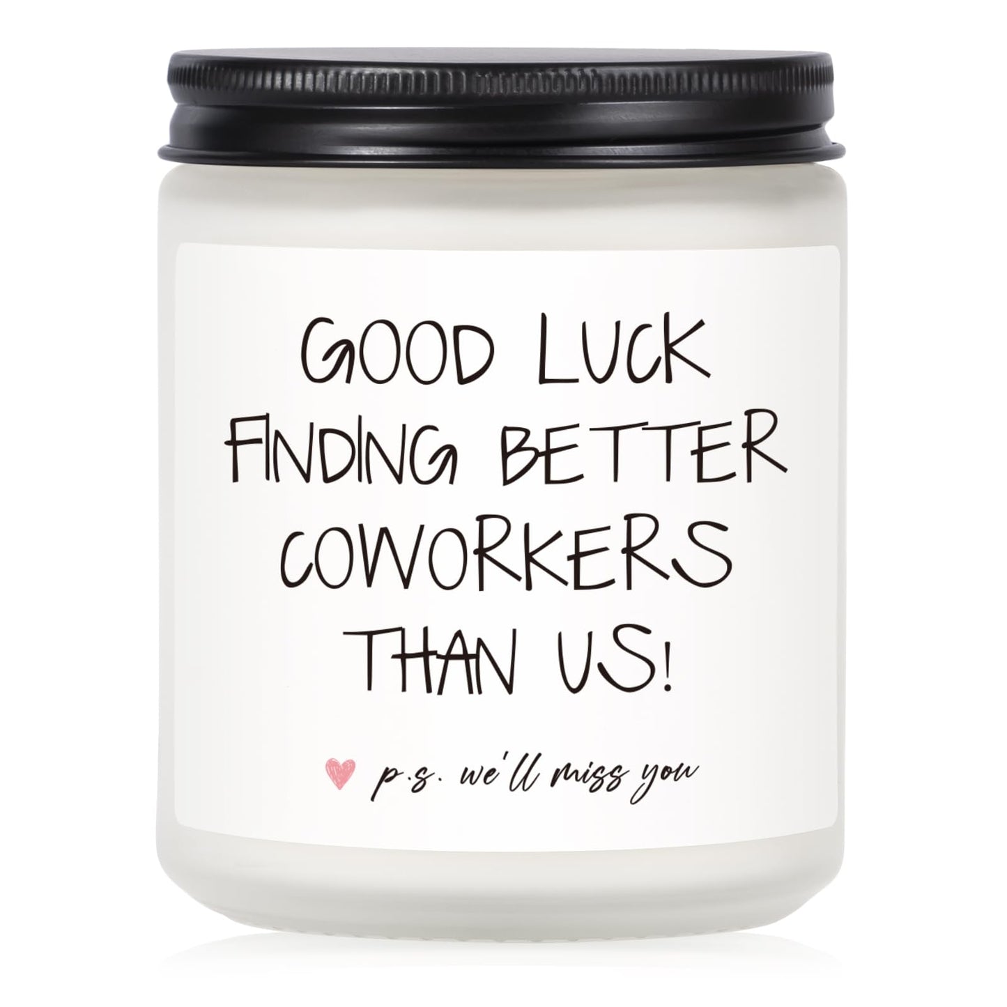 BAUBLEDAZZ Coworker Leaving Gifts for Women - Handmade Lavender Soy Wax Candle(7oz)- Funny Going Away, Goodbye, Farewell Gifts for Coworkers, Boss, Men, Women, Friend