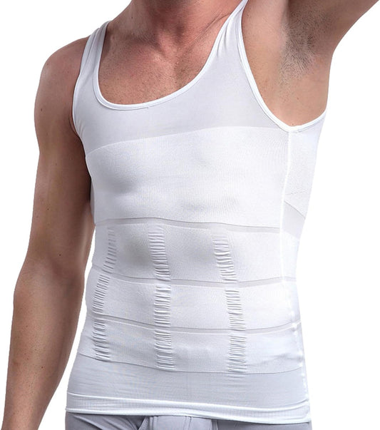 Men Slimming Body Shaper Vest Gynecomastia Compression Shirts Tummy Control Shapewear Moobs Undershirt