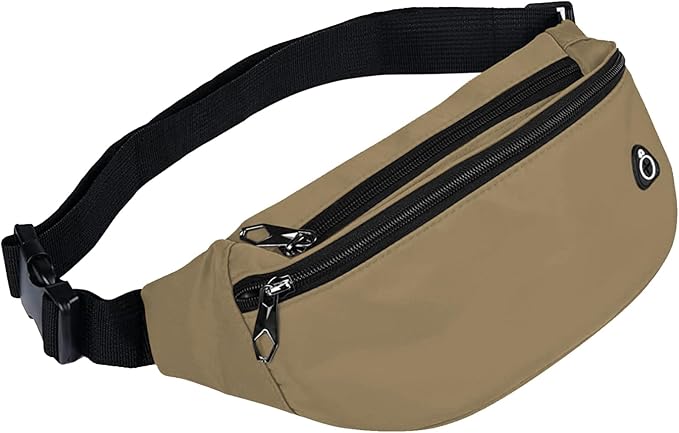 Fanny Packs for Men and Women, Waterproof Sports Waist Pack Bag for Travel Hiking Running Hands-free
