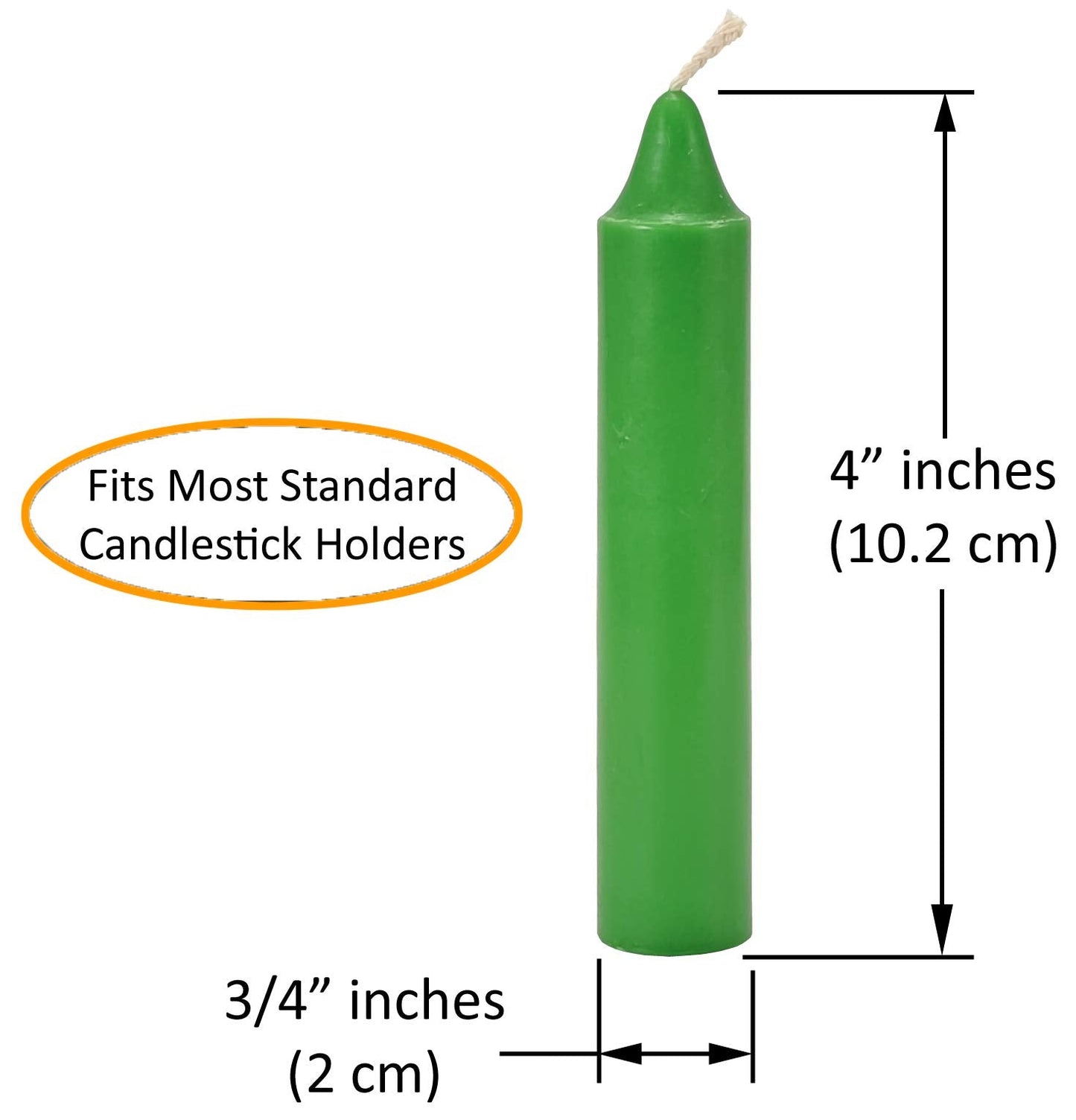 Wicca Wicks - 20 White Candles | 4 inches Tall & 3/4 inch Diameter | Witchcraft Supplies for Your Personal Wiccan Altar, Spells, Charms & Rituals | Witchy Room Decor | Taper Candlesticks (White)