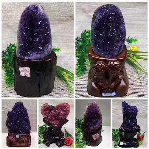 Large Amethyst Geode Cave Natural Healing Crystal Stones Rock Cluster Druzy Witchcraft Raw Amethyst Gemstone Specimen, About 11 LB