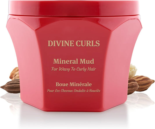 Saphira Divine Curls Mud Hair Mask with Dead Sea Minerals – Deep Conditioning Mask for Curly & Wavy Hair – Hydration & Curl Definition – Professional Hair Care 8.5oz / 250ml