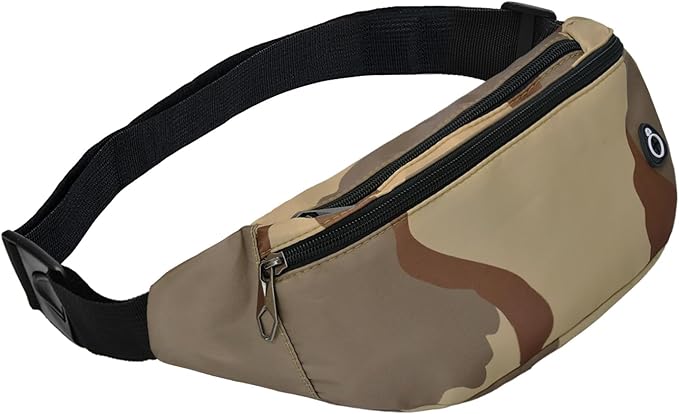 Fanny Packs for Men and Women, Waterproof Sports Waist Pack Bag for Travel Hiking Running Hands-free