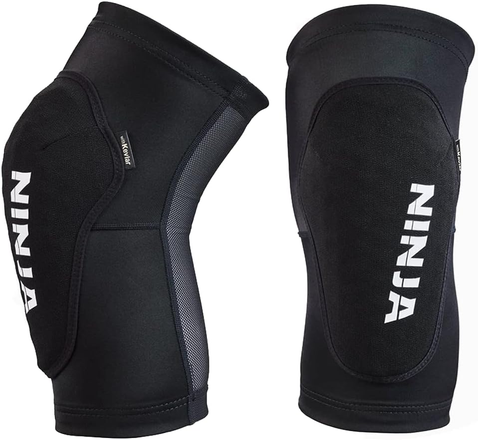 Ninja MTB Speed King Knee Pads, Flexible BMX and Mountain Bike Knee Pads, Great Protection & Lightweight Design, for Men and Women, for Men and Women, Size Large/X-Large