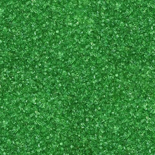 Sentovac Green Sanding Sugar for Baking Edible Sparkling Coarse Sugar Crystals Sprinkles for Baking Topping Cake Cookie Cupcake Topper Ice Cream Decoration Supplies 3.2 OZ