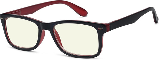 Eyekepper Computer Reading Glasses,UV Protection,Anti Glare,Anti-Reflective Computer Readers (Black Red,+2.75)