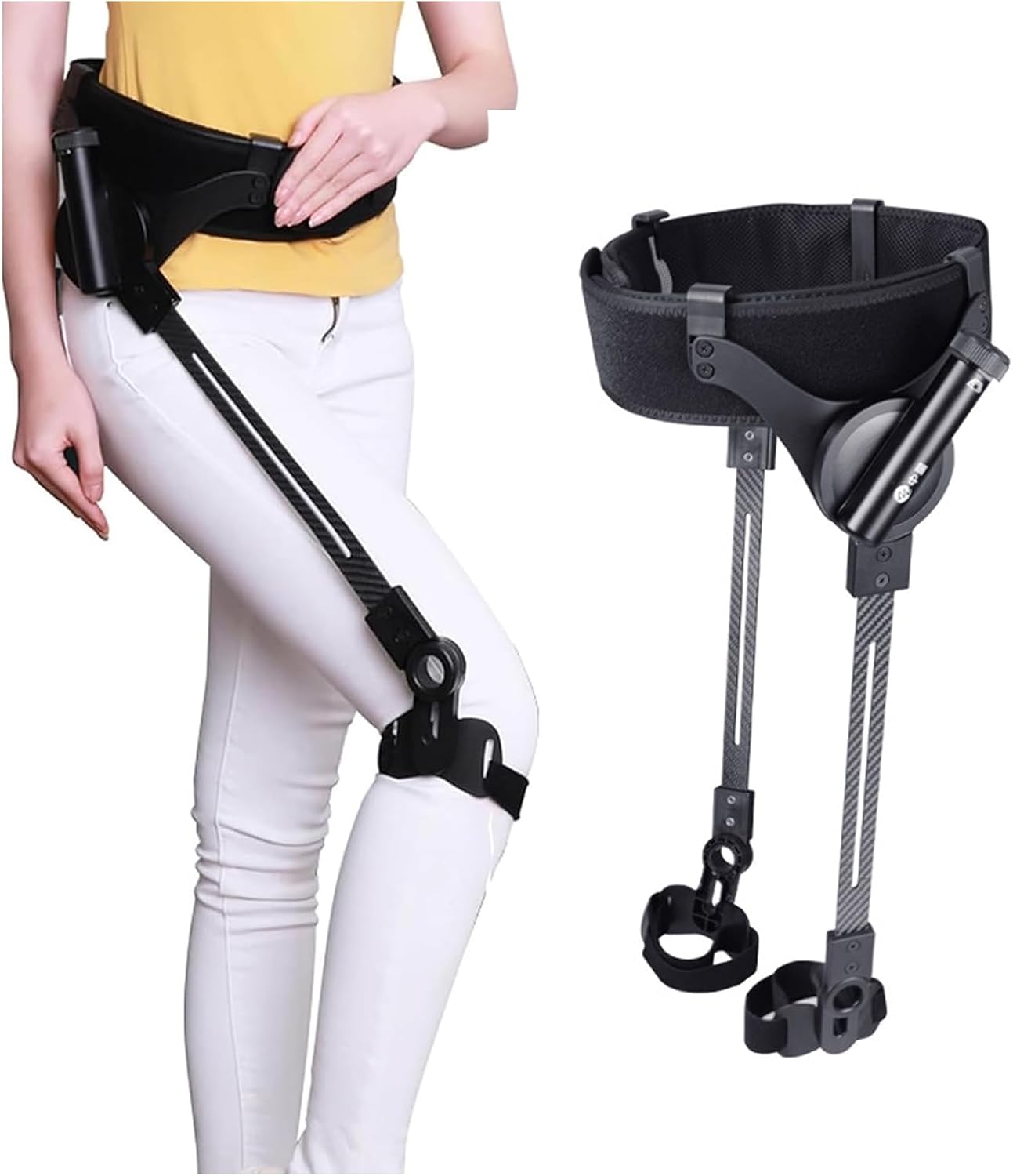 Power Walking Aid, Exoskeleton Legs Rehab Training Equipment, Assistance Products, 3 Level Adjustable Strength, Mobility Walking Aids for Disabled and Elderly Leg Walking Training (S, Right)