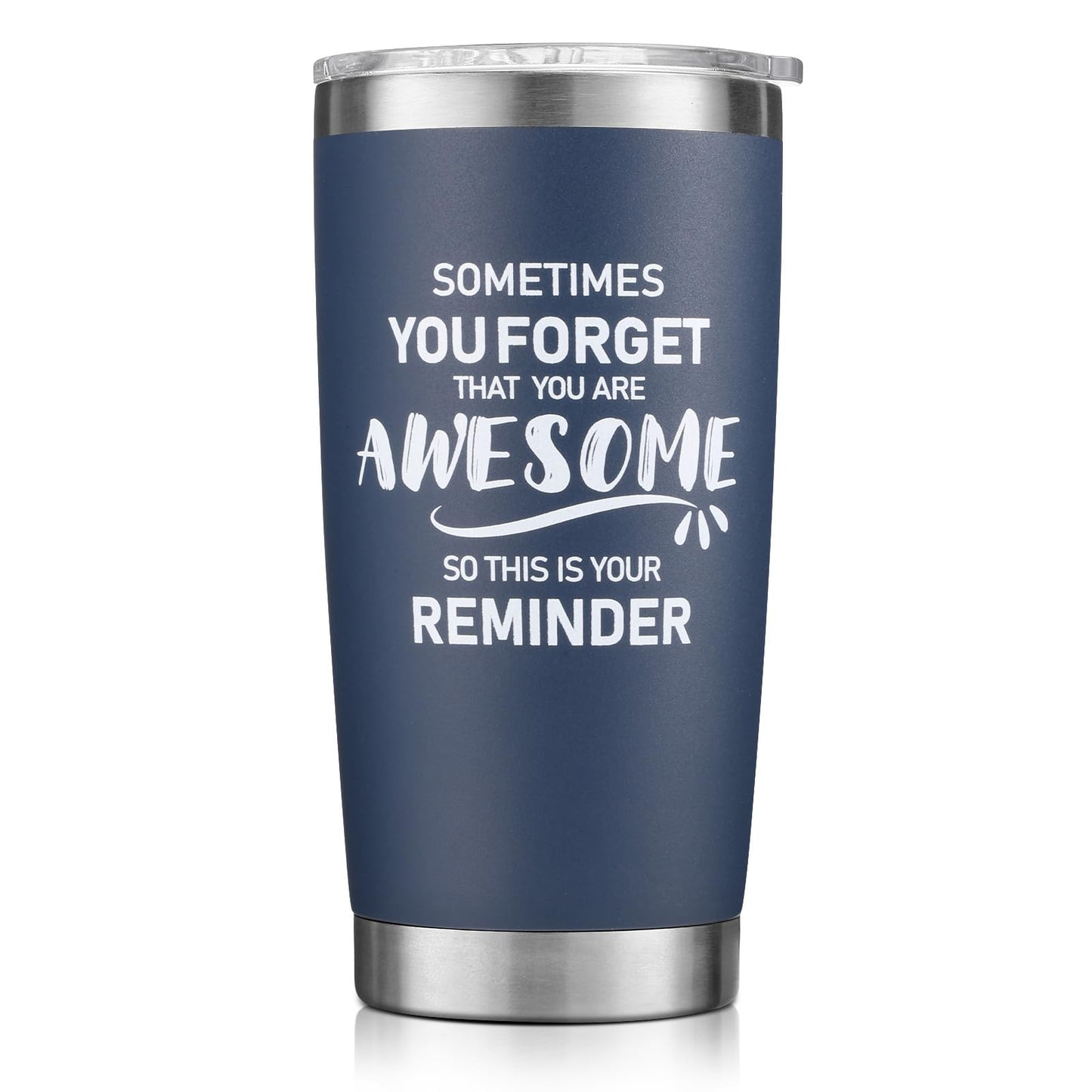 NOWWISH Birthday Gifts for Men, Inspirational Awesome Tumbler, Cup for Men Dad Father Husband Boyfriend Best Friend - Navy Blue 20oz