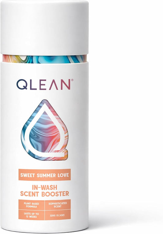 QLEAN Laundry Scent Booster Sweet Summer – Plant-Based In-Wash Fragrance Beads, Long-Lasting Clean Scent, Biodegradable Hypoallergenic Booster Beads for Sensitive Skin, HE Compatible