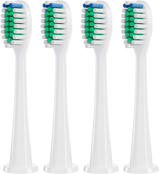 Replacement Toothbrush Heads for Philips Sonicare, Electric Toothbrush Head C1 Compatible with 1100/4100/5100/5300/6100/7500/9300 and More Click-on Handles, 4 Pack