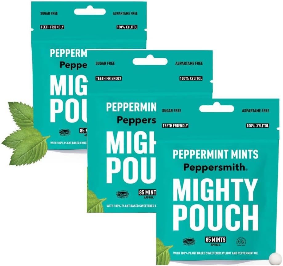 Peppersmith Mighty Box English Peppermint Mints 50g (85 Pieces) Pack of 3