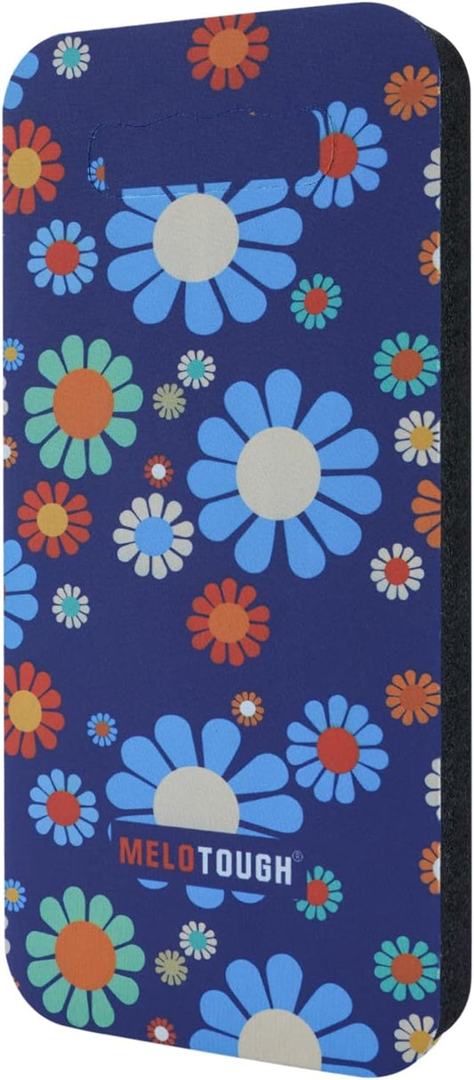 MELOTOUGH Garden Kneeling Pad, 1" Thick Soft NBR Foam Kneeling Pads for Gardening, Cleaning, Work - Lightweight & Comfortable, 15.75"x7.2" (Blue Flower)