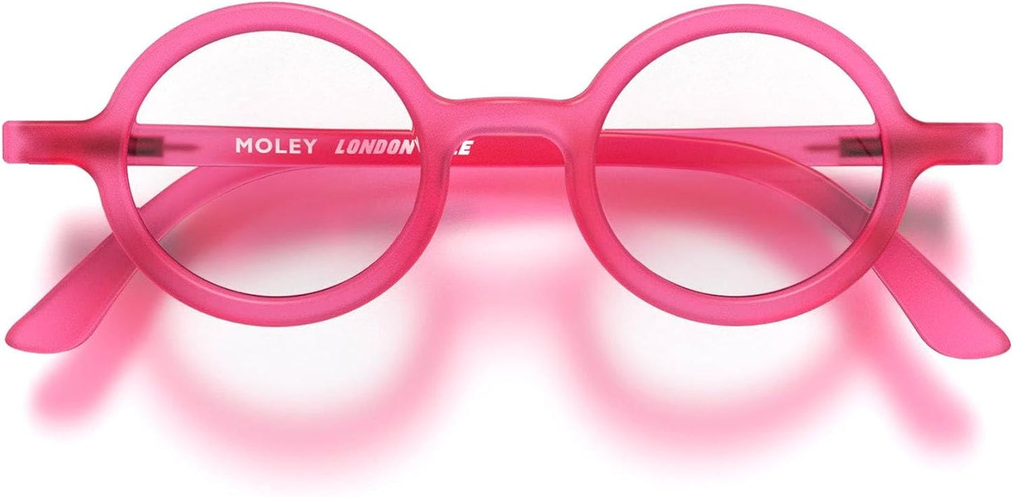 LONDON MOLE® Moley reading glasses | Cool round shaped readers | Men’s Women’s Unisex | Spring hinges