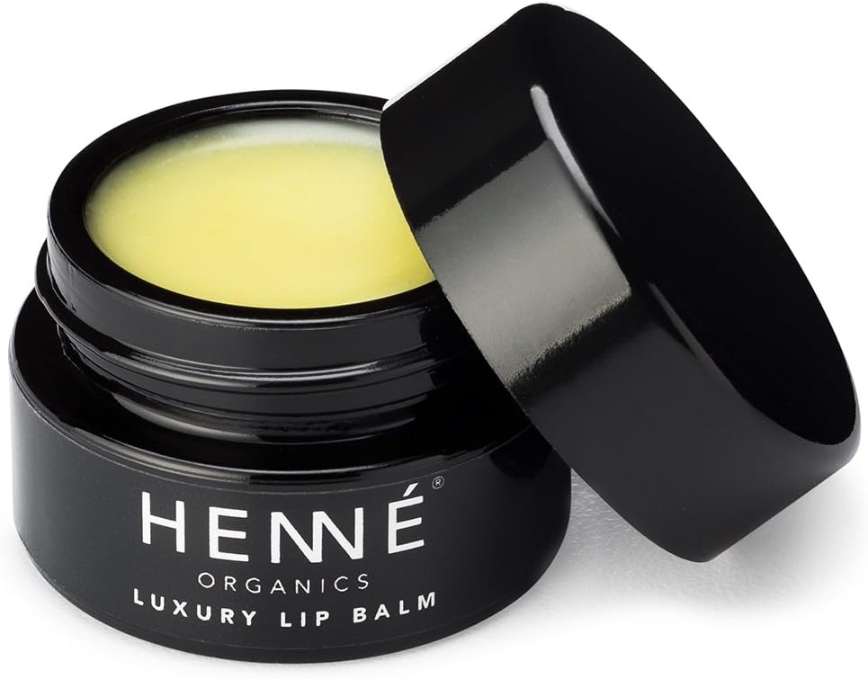 HennÃ© Organics Luxury Lip Balm - Natural and Organic Moisturizer - 0.35 Ounce Jar